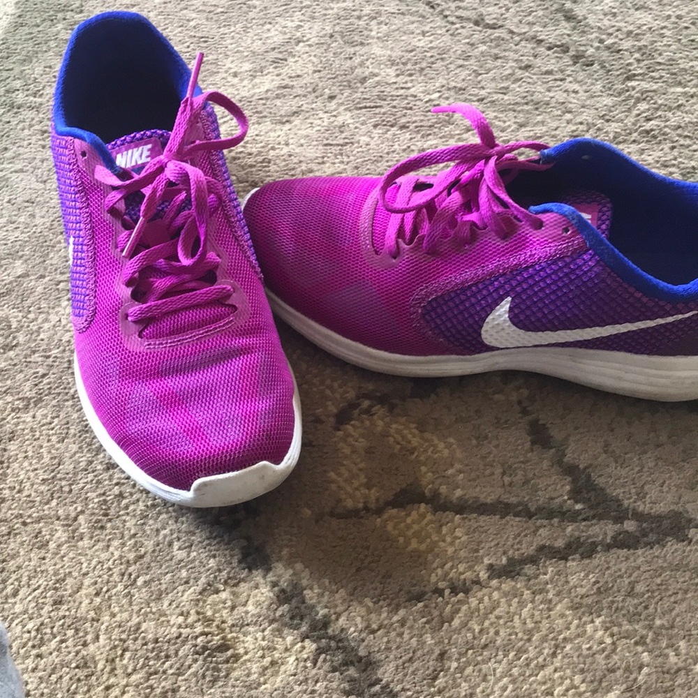 Purple Nike sneakers